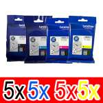 20 Pack Genuine Brother LC-3329XL Ink Cartridge Set (5BK,5C,5M,5Y)