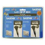 1 x Genuine Brother LC-37 Black Ink Cartridge Twin Pack LC-37BK2PK