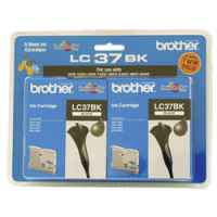 1 x Genuine Brother LC-37 Black Ink Cartridge Twin Pack LC-37BK2PK