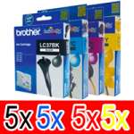 20 Pack Genuine Brother LC-37 Ink Cartridge Set (5BK,5C,5M,5Y)