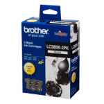 1 x Genuine Brother LC-38 Black Ink Cartridge Twin Pack LC-38BK2PK