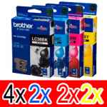 10 Pack Genuine Brother LC-38 Ink Cartridge Set (4BK,2C,2M,2Y)