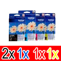 5 Pack Genuine Brother LC-39 Ink Cartridge Set (2BK,1C,1M,1Y)