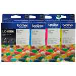 4 Pack Genuine Brother LC-40 Ink Cartridge Set (1BK,1C,1M,1Y)