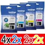 10 Pack Genuine Brother LC-432 Ink Cartridge Set (4BK,2C,2M,2Y)