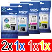 5 Pack Genuine Brother LC-432XL Ink Cartridge Set (2BK,1C,1M,1Y)