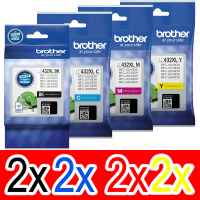 8 Pack Genuine Brother LC-432XL Ink Cartridge Set (2BK,2C,2M,2Y)