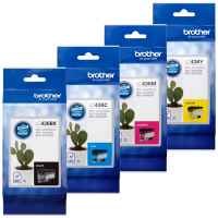 4 Pack Genuine Brother LC-436 Ink Cartridge Set (1BK,1C,1M,1Y)