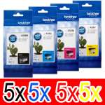 20 Pack Genuine Brother LC-436 Ink Cartridge Set (5BK,5C,5M,5Y)