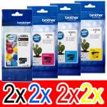 8 Pack Genuine Brother LC-436XL Ink Cartridge Set (2BK,2C,2M,2Y)