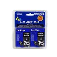 1 x Genuine Brother LC-47 Black Ink Cartridge Twin Pack LC-47BK2PK