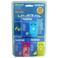 1 x Genuine Brother LC-47 C/M/Y Ink Cartridge Colour Pack LC-47CL3PK
