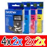 10 Pack Genuine Brother LC-47 Ink Cartridge Set (4BK,2C,2M,2Y)