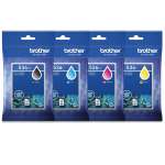 4 Pack Genuine Brother LC-536 Ink Cartridge Set (1BK,1C,1M,1Y)