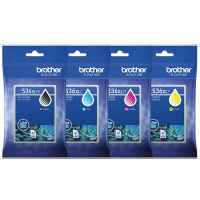 4 Pack Genuine Brother LC-536XL Ink Cartridge High Yield Set (1BK,1C,1M,1Y)