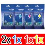 5 Pack Genuine Brother LC-536XL Ink Cartridge High Yield Set (2BK,1C,1M,1Y)