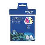 1 x Genuine Brother LC-536XXL B/C/M/Y Ink Cartridge Super High Yield  Value Pack LC-536XXL4PK