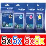 20 Pack Genuine Brother LC-536XXL Ink Cartridge Super High Yield Set (5BK,5C,5M,5Y)