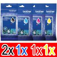 5 Pack Genuine Brother LC-536XXL Ink Cartridge Super High Yield Set (2BK,1C,1M,1Y)