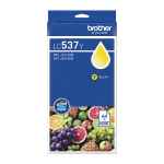1 x Genuine Brother LC-537 Yellow Ink Cartridge Ultra High Yield LC-537Y
