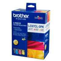 1 x Genuine Brother LC-67 C/M/Y Ink Cartridge Colour Pack LC-67CL3PK