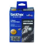 1 x Genuine Brother LC-67 Black Ink Cartridge Twin Pack High Yield LC-67HYBK2PK