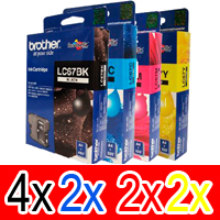 10 Pack Genuine Brother LC-67 Ink Cartridge Set (4BK,2C,2M,2Y)