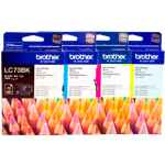 4 Pack Genuine Brother LC-73 Ink Cartridge Set (1BK,1C,1M,1Y)