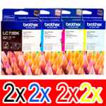 8 Pack Genuine Brother LC-73 Ink Cartridge Set (2BK,2C,2M,2Y)