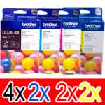 10 Pack Genuine Brother LC-77XL Ink Cartridge Set (4BK,2C,2M,2Y)