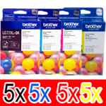 20 Pack Genuine Brother LC-77XL Ink Cartridge Set (5BK,5C,5M,5Y)