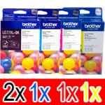 5 Pack Genuine Brother LC-77XL Ink Cartridge Set (2BK,1C,1M,1Y)