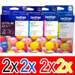 8 Pack Genuine Brother LC-77XL Ink Cartridge Set (2BK,2C,2M,2Y)