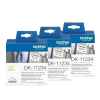 3 x Genuine Brother DK-11234 White Paper Label Roll - 60mm x 86mm - 260 Labels per Roll