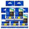 5 x Genuine Brother TZe-344 18mm Gold on Black Laminated Tape 8 metres