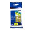 1 x Genuine Brother TZe-MQ835 12mm White on Satin Gold Laminated Deco Tape 5 metres