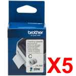 5 x Genuine Brother CK-1000 Print Head Cleaning Cassette - 50mm x 2m - Continuous