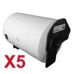 5 x Compatible Brother DK-11247 White Paper Label Roll - 103mm x 164mm - 180 Labels per Roll