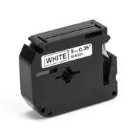 1 x Compatible Brother M-K221 9mm Black on White Plastic M Tape 8 metres