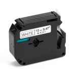 1 x Compatible Brother M-K231 12mm Black on White Plastic M Tape 8 metres