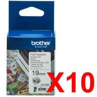 10 x Genuine Brother CZ-1003 Colour Label Roll Cassette - 19mm x 5m - Continuous