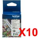 10 x Genuine Brother CZ-1004 Colour Label Roll Cassette - 25mm x 5m - Continuous