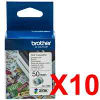 10 x Genuine Brother CZ-1005 Colour Label Roll Cassette - 50mm x 5m - Continuous