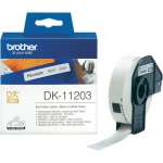 1 x Genuine Brother DK-11203 White Paper Label Roll - 17mm x 87mm - 300 Labels per Roll