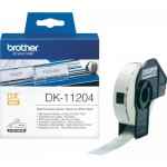 1 x Genuine Brother DK-11204 White Paper Label Roll - 17mm x 54mm - 400 Labels per Roll