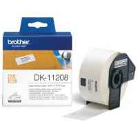 1 x Genuine Brother DK-11208 White Paper Label Roll - 38mm x 90mm - 400 Labels per Roll