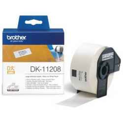 Brother DK11208 DK-11208 - 38mm x 90mm - 400 Labels per Roll - White Paper Label