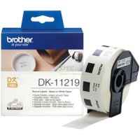 1 x Genuine Brother DK-11219 White Paper Label Roll - 12mm Diameter - 1200 Labels per Roll