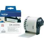 1 x Genuine Brother DK-22205 White Paper Tape Roll - 62mm x 30.48m - Continuous Length