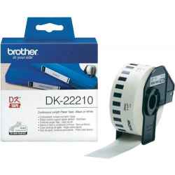 Brother DK22210 DK-22210 - 29mm x 30.48m - Continuous Length - White Paper Tape